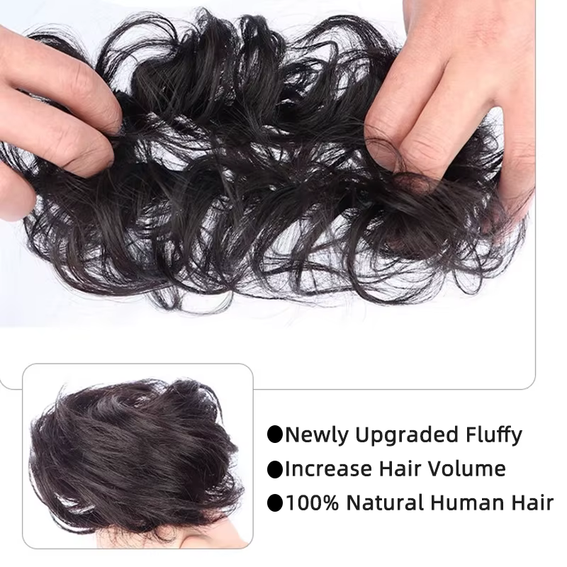 LUPU 100% Extensions de Chignon de cheveux humains
