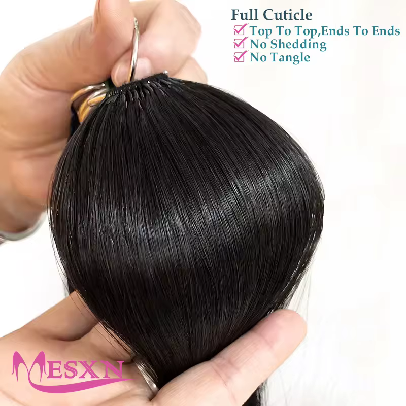 MESXN Third Feather Nouvelles Extensions de Cheveux Naturels Lisses