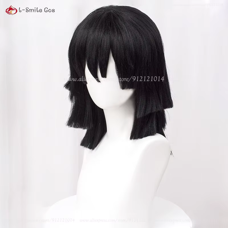 Perruque de Cosplay synthétique courte de 40cm