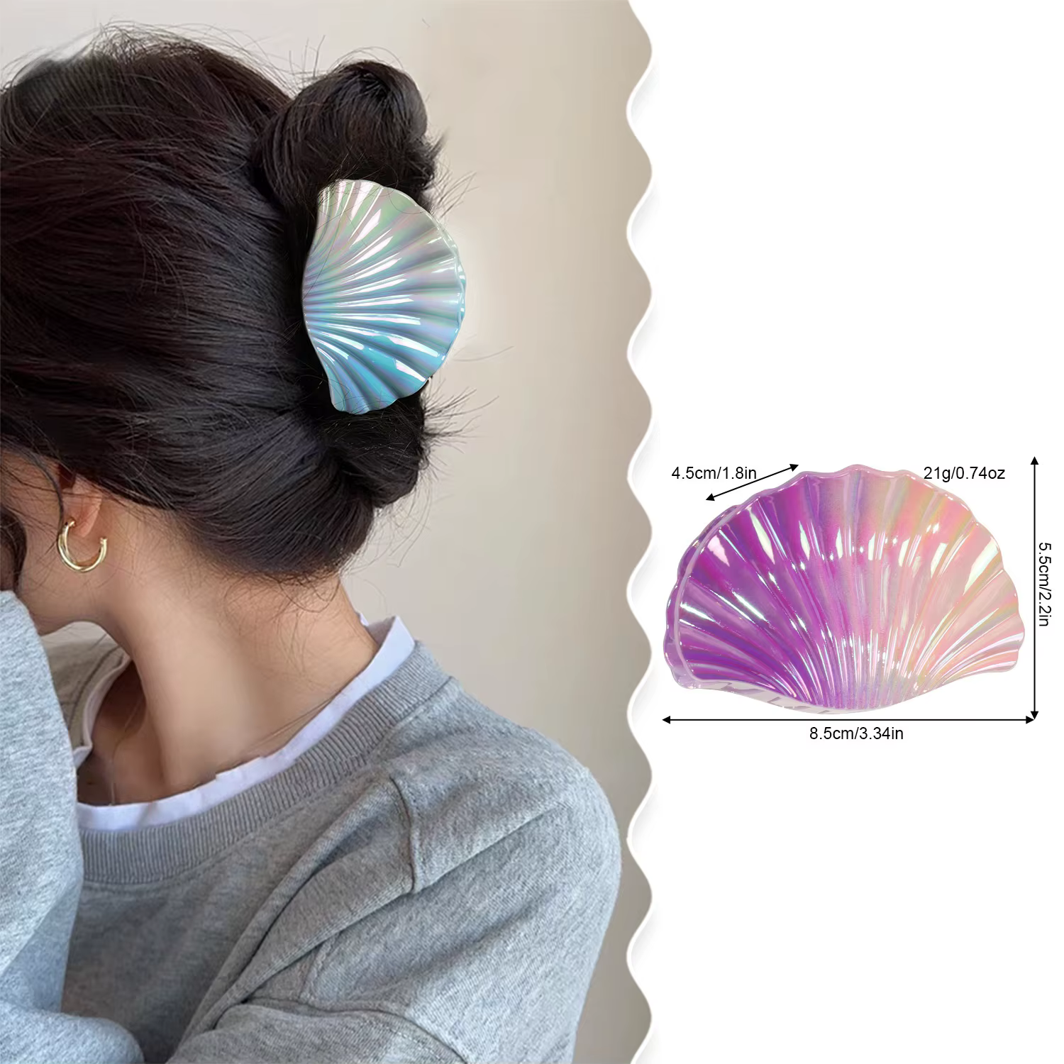 Pinces à cheveux en PVC pour femmes