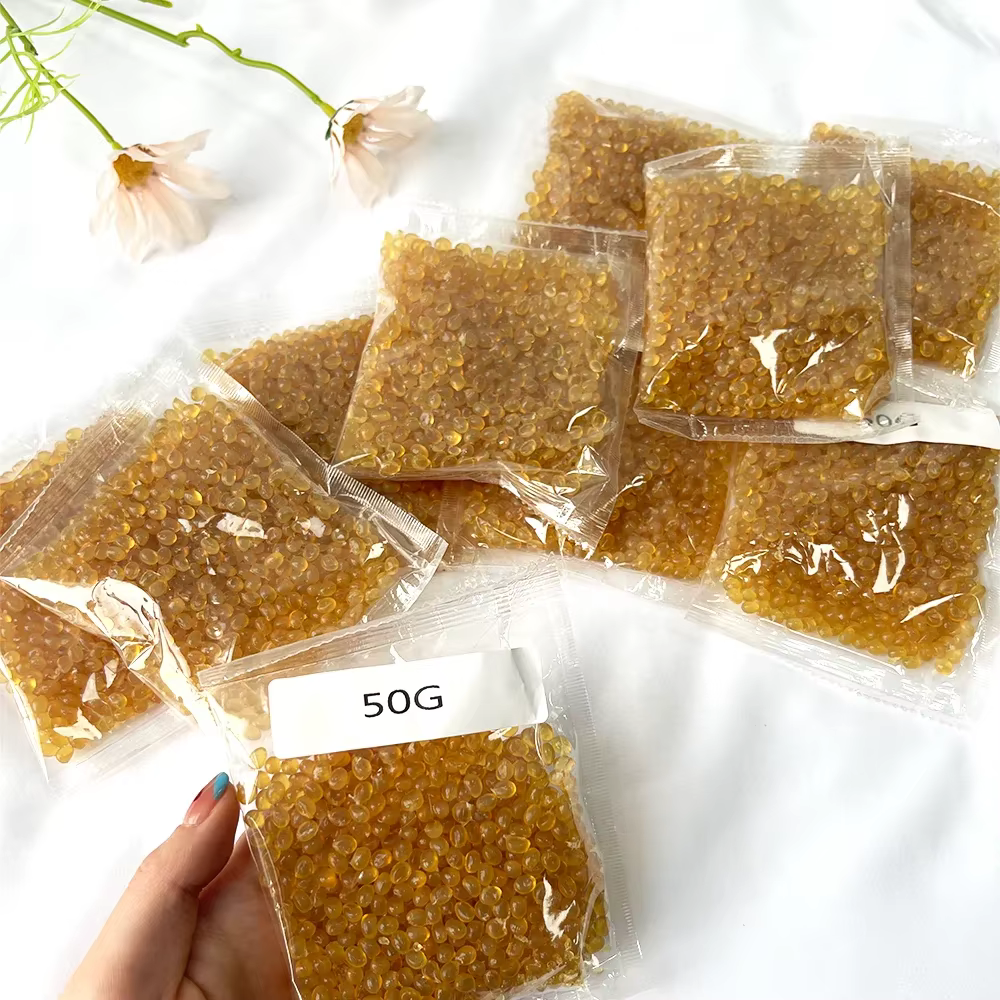 Granulés de colle à la kératine 50g/sac, jaune blanc, outils pour extensions de cheveux, colle à la kératine italienne pour extensions de cheveux