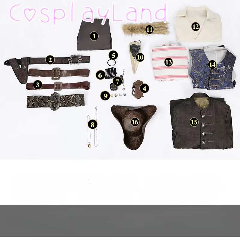 Film Pirates Jack Sparrow Cosplay Costume capitaine