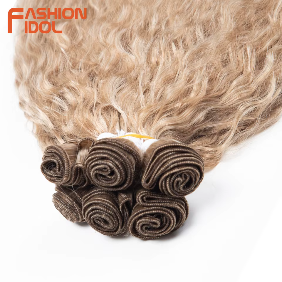FASHION IDOL Extensions de cheveux synthétiques bouclés résistantes à la chaleur