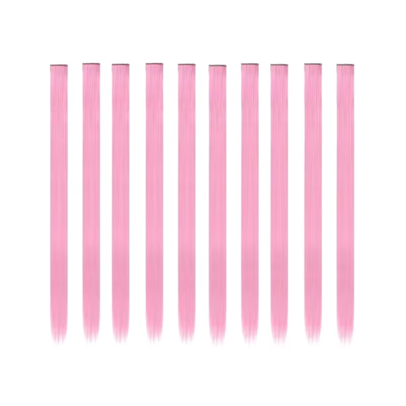 Extensions de cheveux synthétiques roses