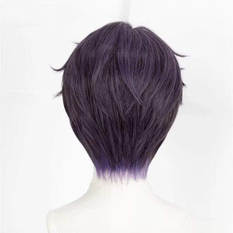 Rafayel perruque jeu amour et espace profond Cosplay Qiyu sirène artiste poissons synthétique violet cheveux jeu de rôle accessoires fête pour hommes