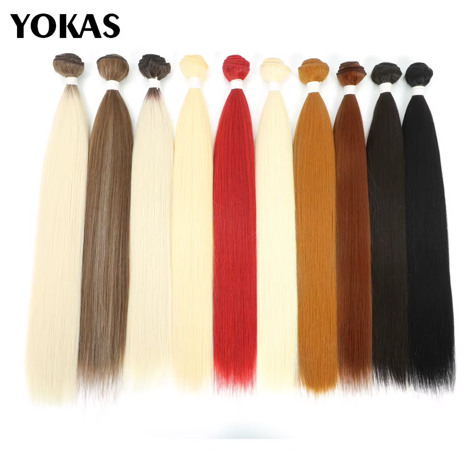 40 pouces cheveux longs tissage Blonde synthétique droite Ombre