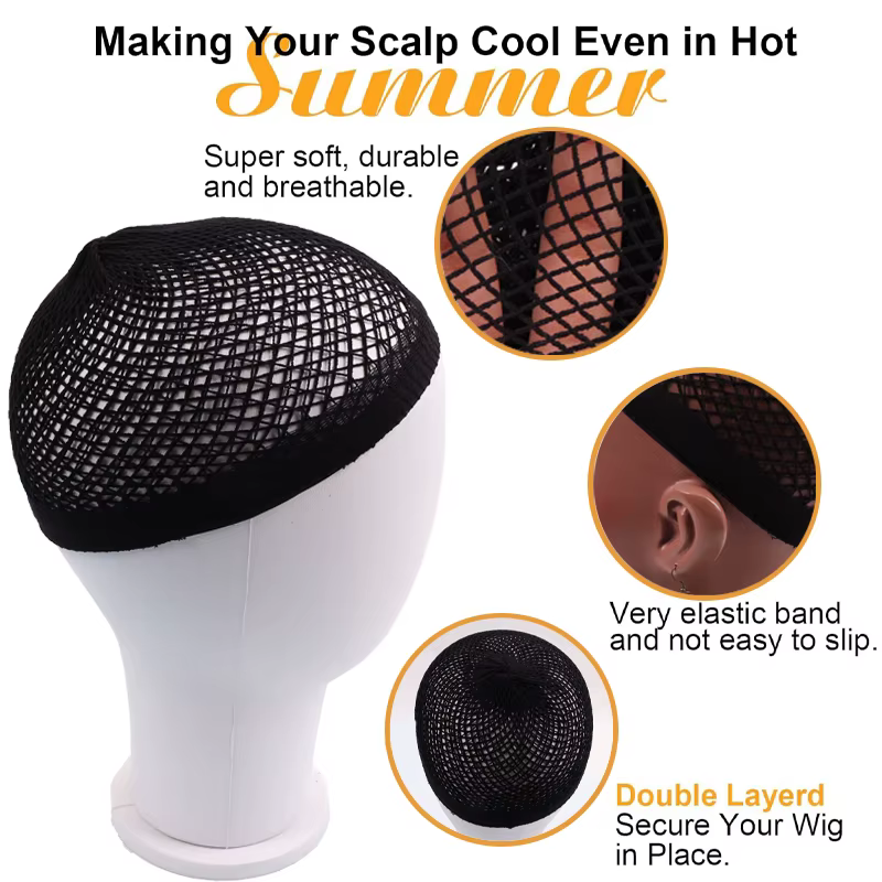 Nunify maille perruque casquette très élastique filet à cheveux extensible extrémité ouverte résille
