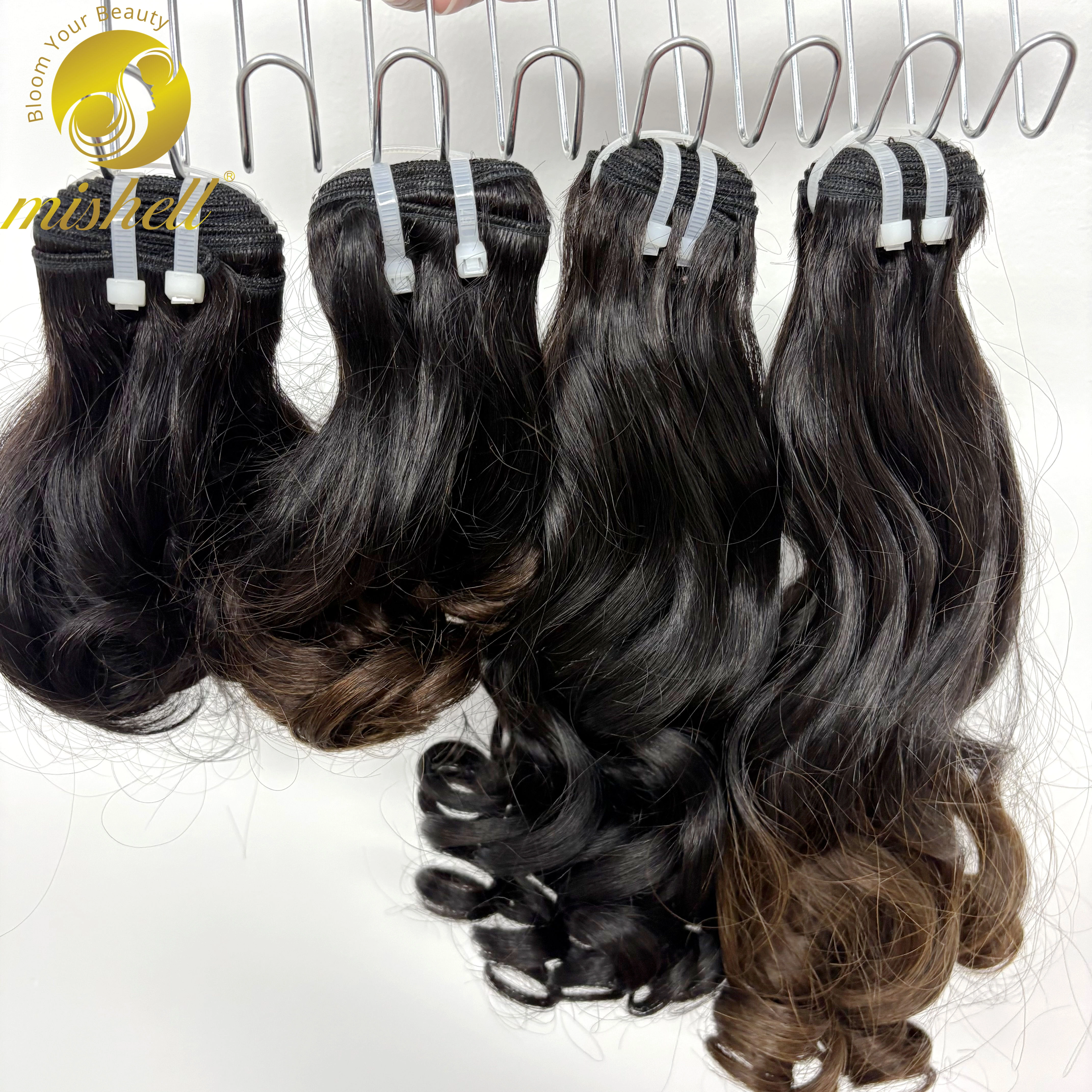 Extensions de cheveux humains naturels ondulés lâches 12A de 8 à 18 pouces