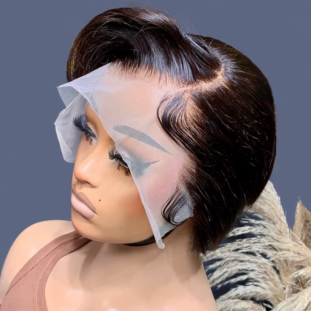 Perruque Bob Lace Frontal Wig naturelle brésilienne lisse