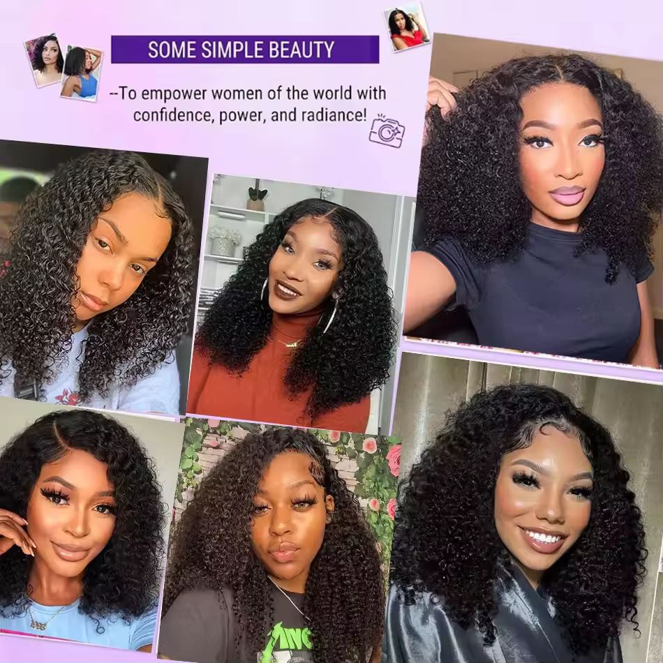 Cheveux Afro courts crépus bouclés 3 paquets traiter