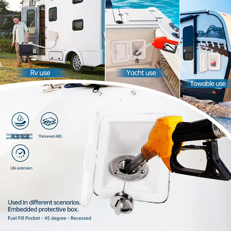Boîte utilitaire de modification marine pour entrée d'eau, port de carburant RV, interrupteur de batterie marine, robinet de camping-car, poteau de borne et câblage