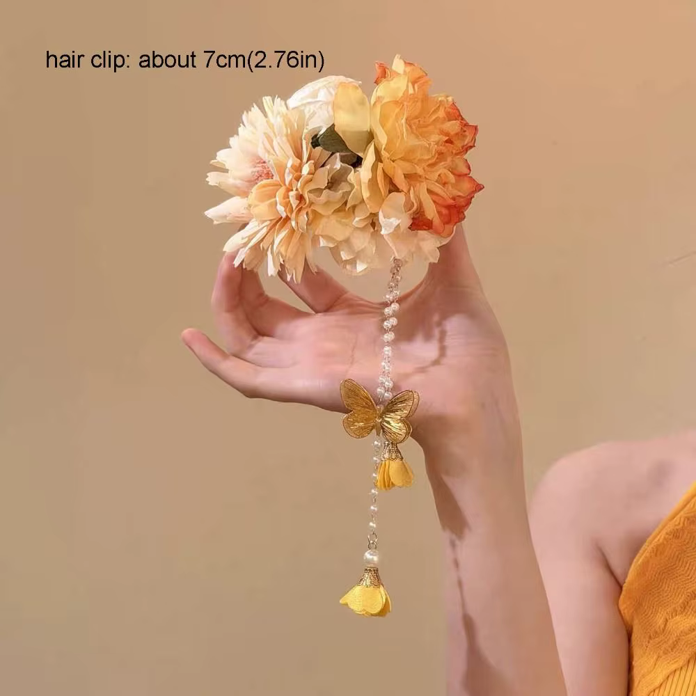 Accessoires de cheveux Hanfu à pompons