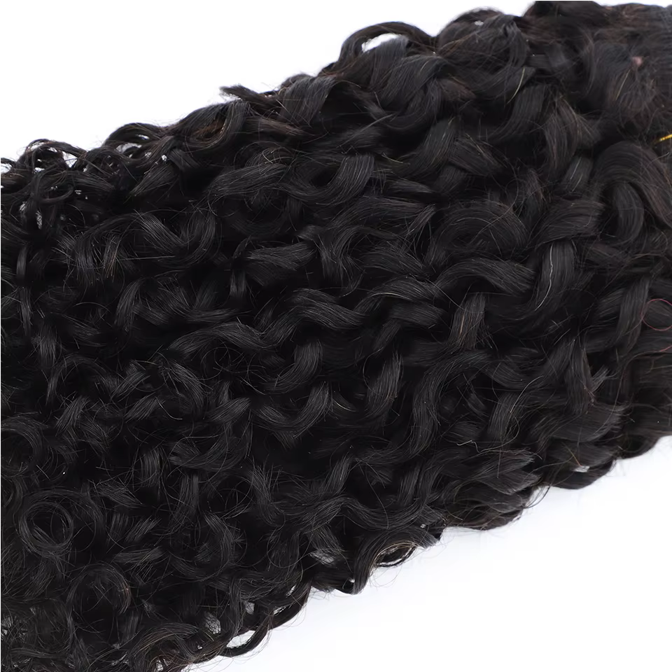 Tissage en lot brésilien naturel Remy bouclé Pixie 12A