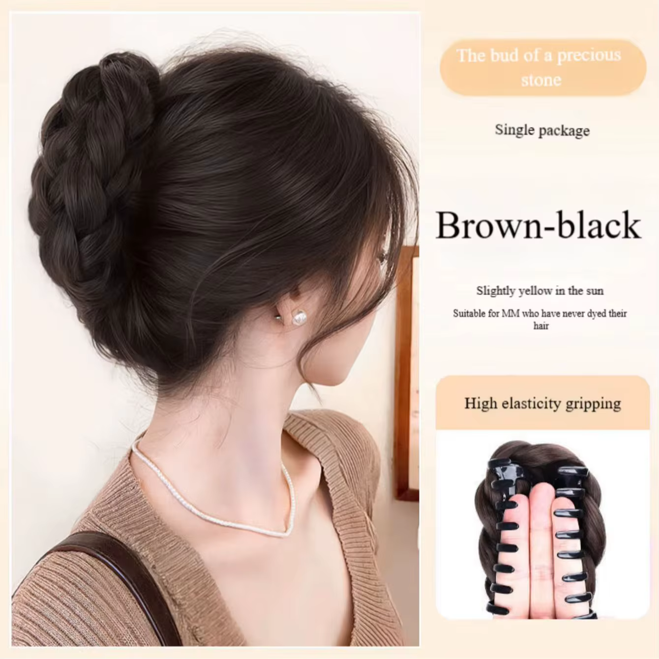 Postiche chignon tressé pour femmes
