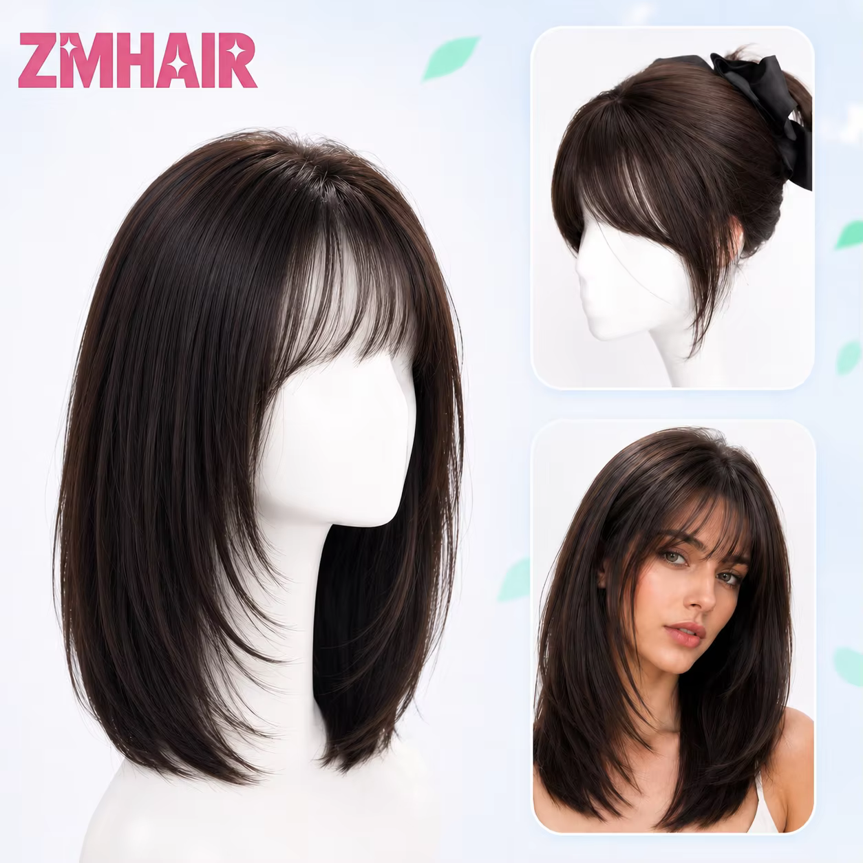 Perruque en cheveux humains malaisiens