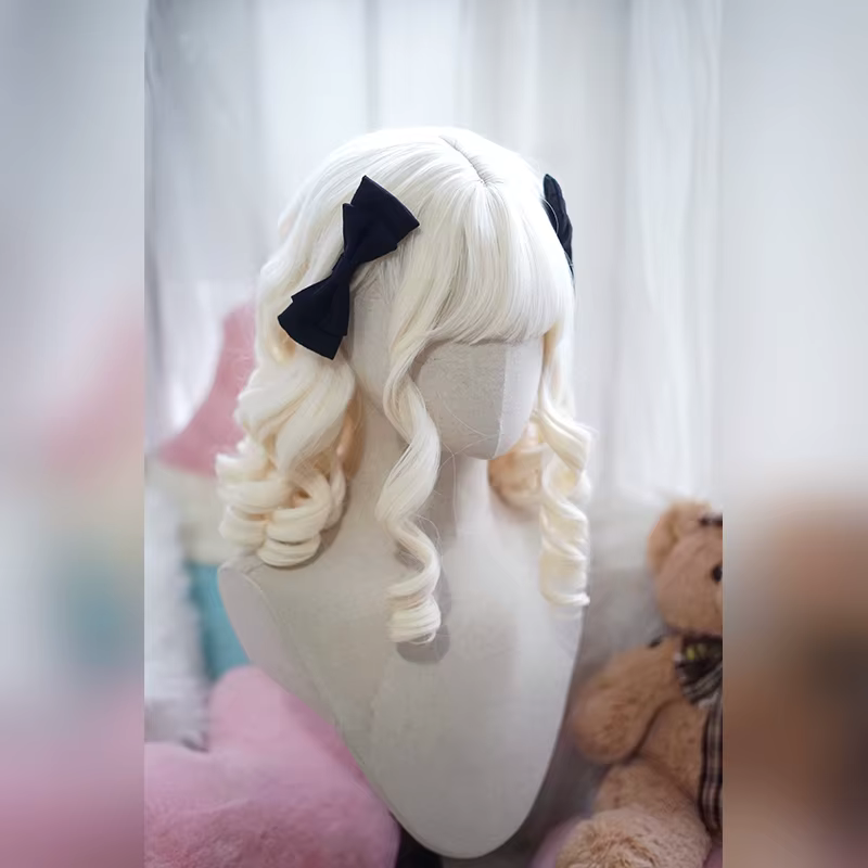 Perruque synthétique Deep Wave style lolita Rose Net de 16 pouces