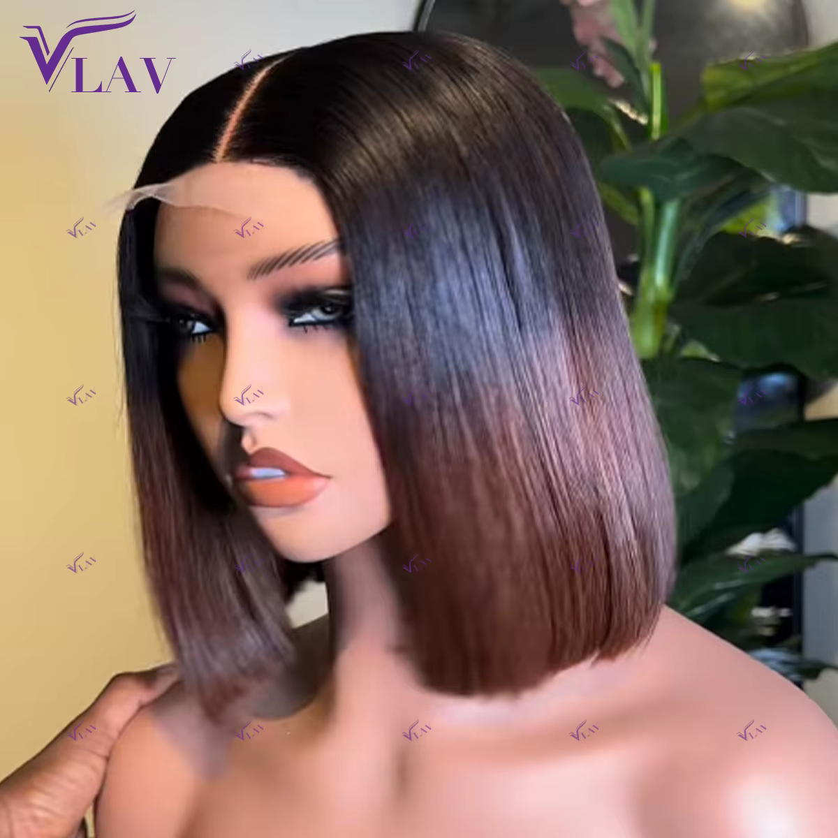 Perruque Bob avec Cheveux de Bébé