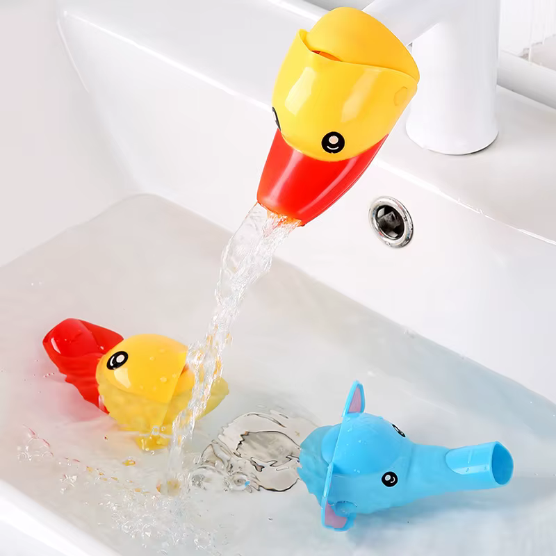 Extension de Lavage des Mains pour Enfant, Jouet en Forme de Canard, Dessin Animé, Éclaboussures d'Eau