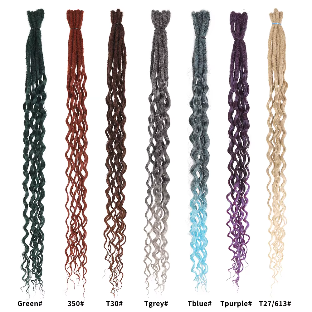 Extensions de dreadlock à double extrémité 24 "Ombre Blonde dreadlocks synthétiques