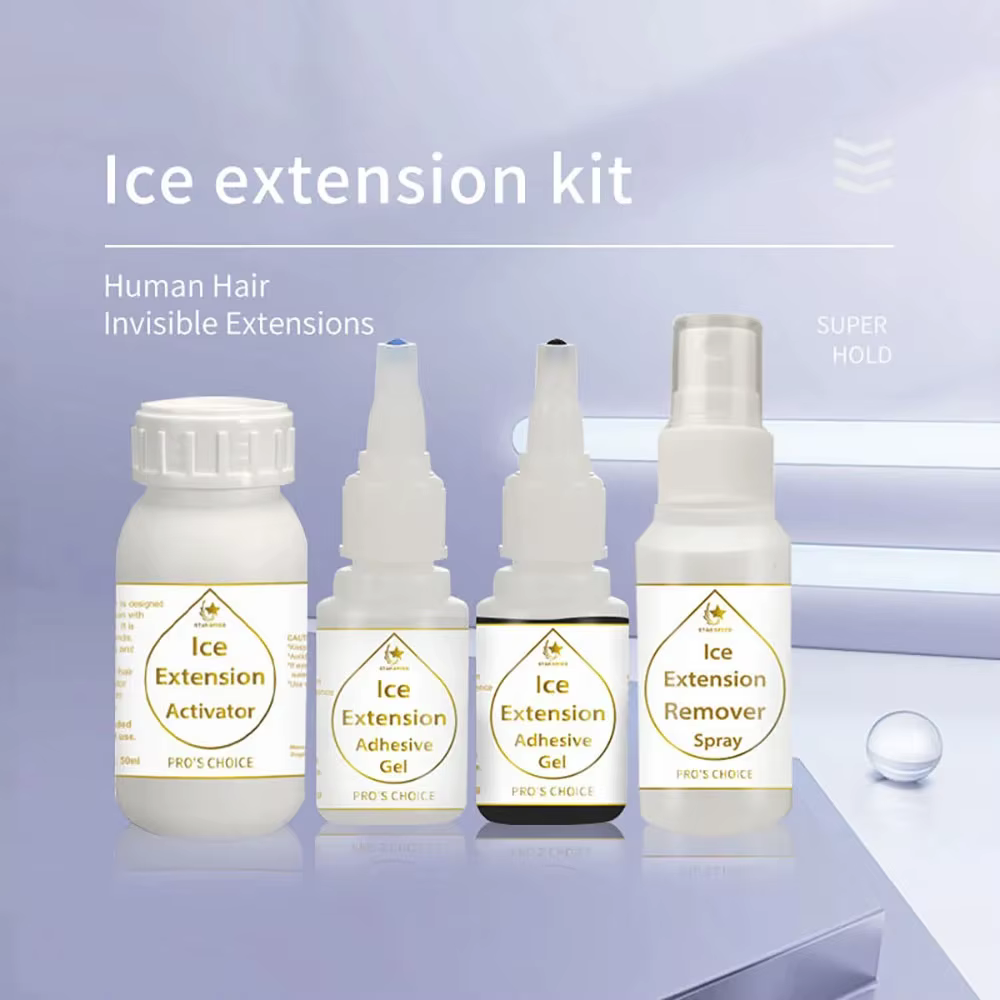 Kit de Gel de colle pour extensions de cheveux