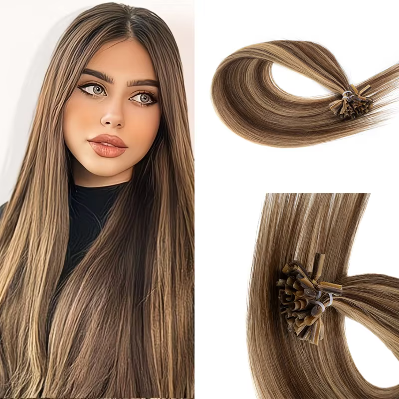 Extensions de cheveux à pointe en U