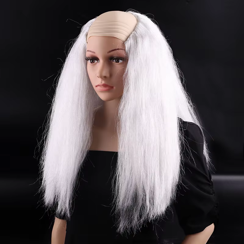 Perruque de tête chauve de Cosplay d'halloween pour adulte