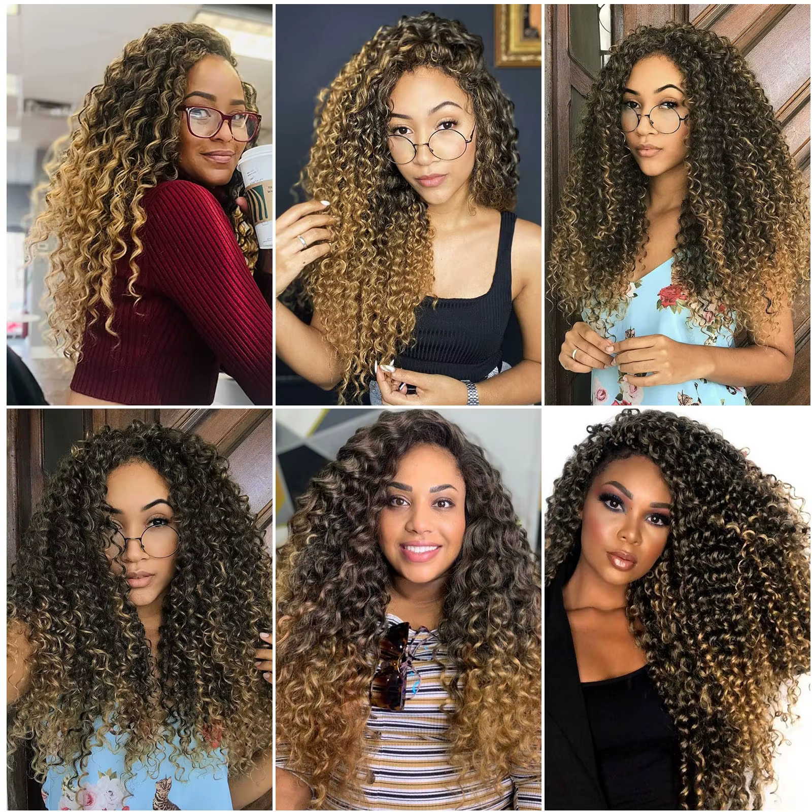 18 "GoGo Curl Crochet cheveux pour les femmes noires plage