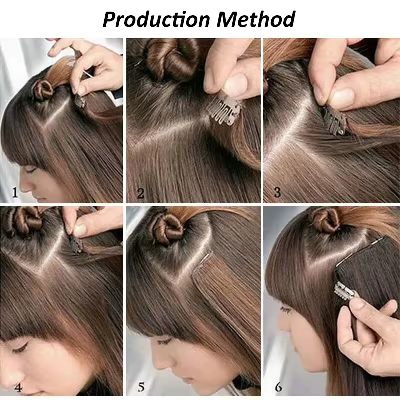 Extensions capillaires synthétiques à clips