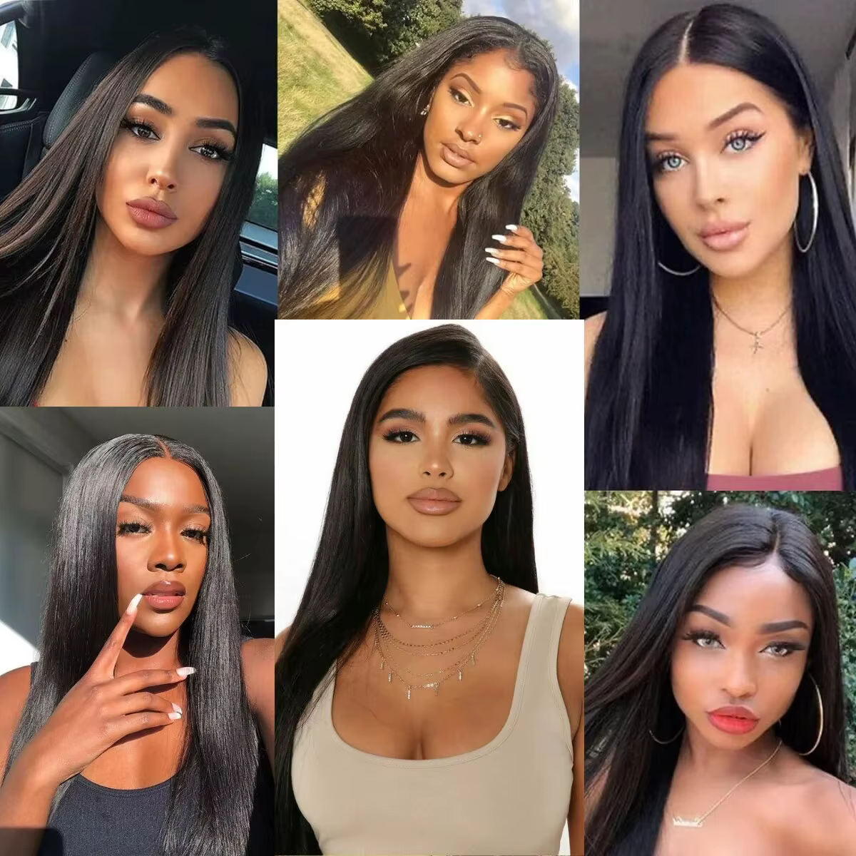 Perruque Lace Front Wig Synthétique HD Sans Colle