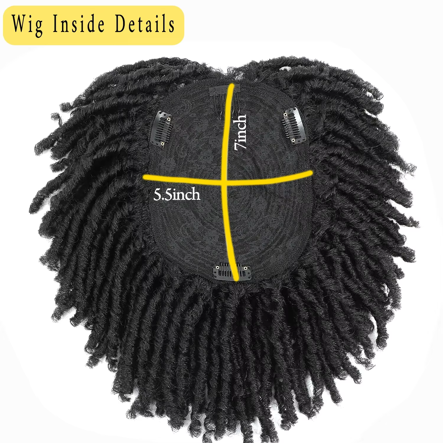 Perruques Dreadlock courtes de 6 pouces