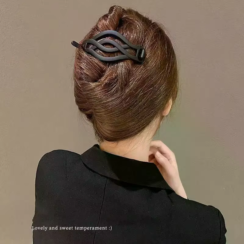 Pinces à cheveux rondes plates françaises vintage torsadées antidérapantes