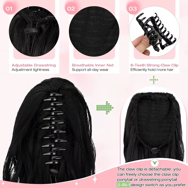 Extensions de queue de cheval 30 ''Claw Clip