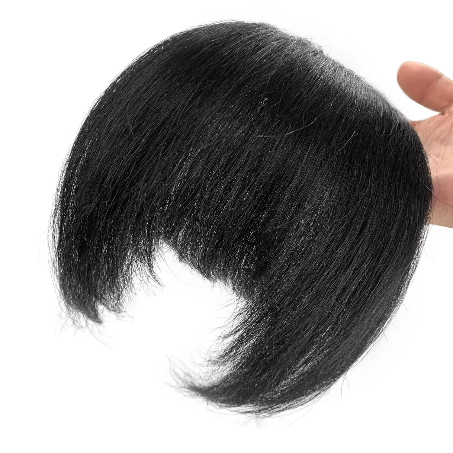 Extensions de cheveux synthétiques Yaki à frange droite pour femmes
