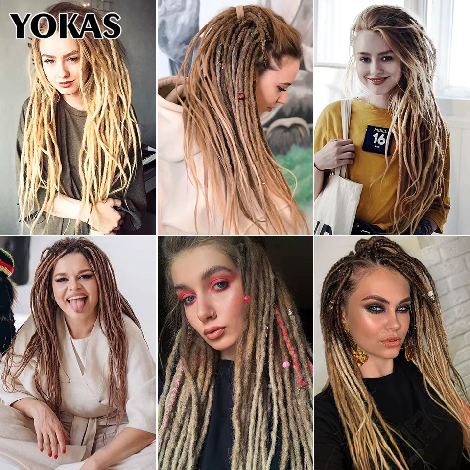 Extensions de Dreadlock synthétiques au Crochet faites à la main
