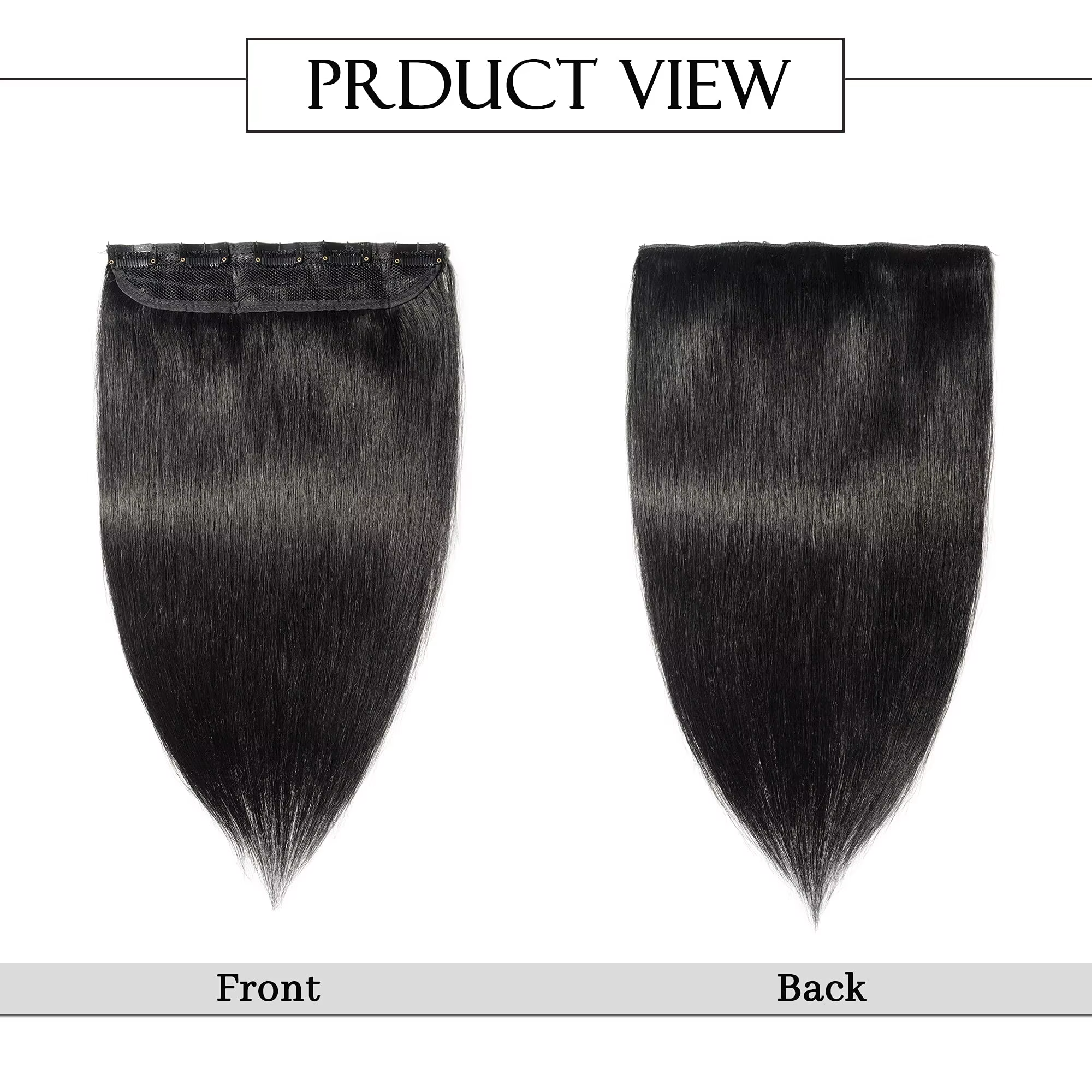 Extensions de cheveux à clipser en cheveux humains naturels