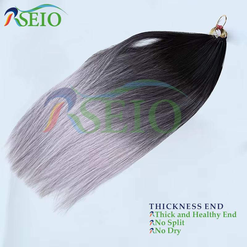 RESIO Extensions de cheveux en plumes lisses 100%