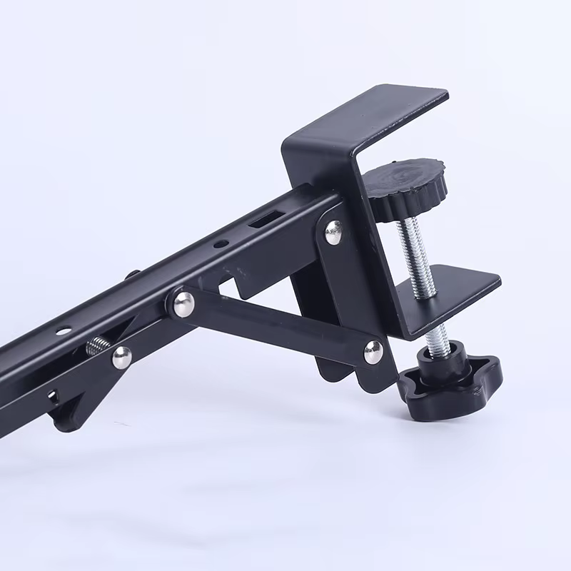 1 Paire de supports d'extension de bureau sans perçage, pliables, pour claviers, tablettes et ordinateurs portables de bureau