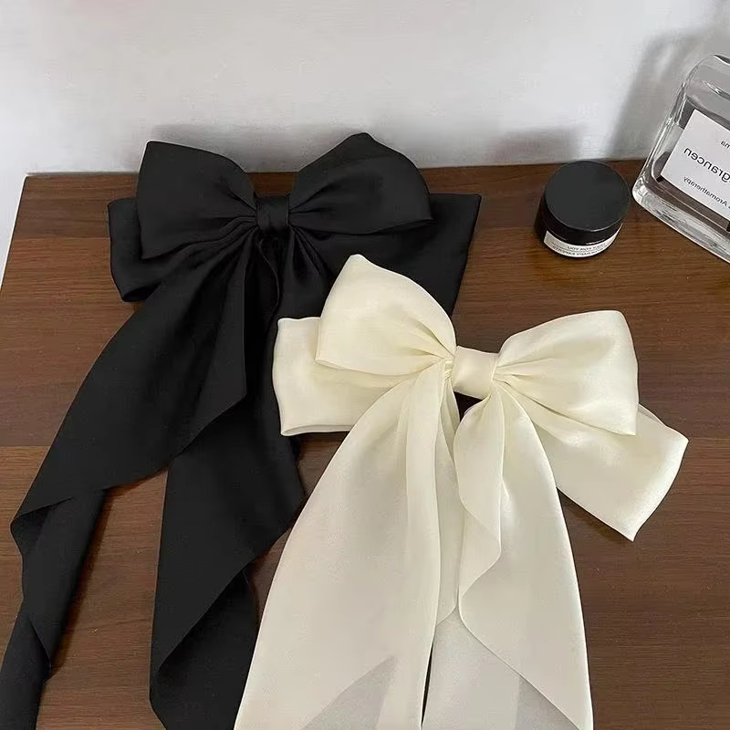 Pince à cheveux en ruban à nœud élégant pour filles
