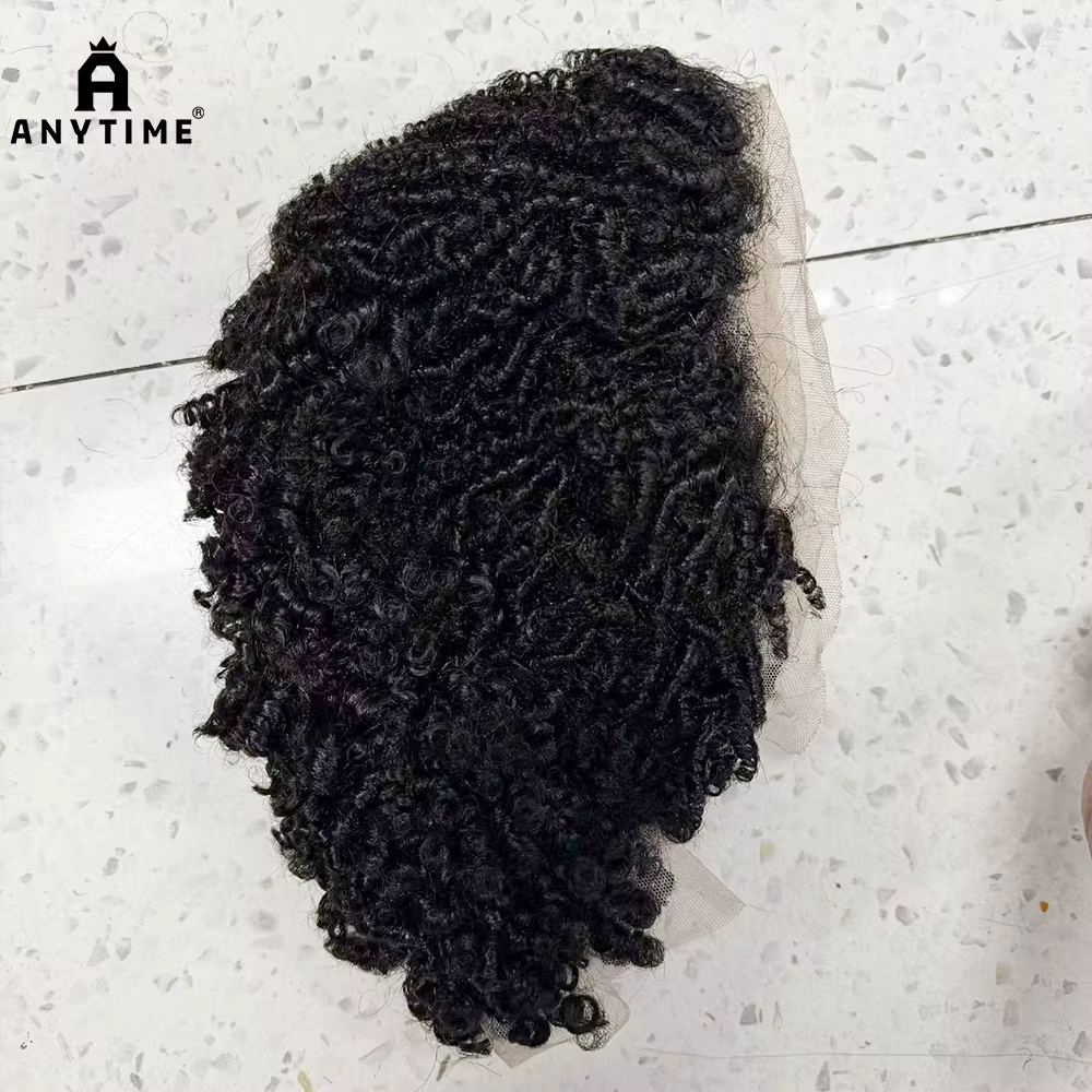 Perruque Afro Kinky Curly 4C en cheveux humains