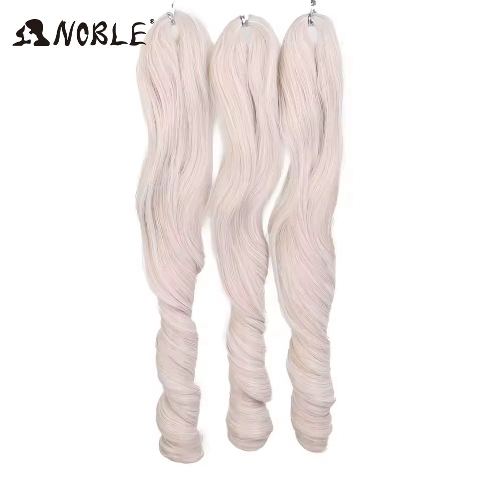 Cheveux nobles 18 pouces français bouclés Crochet tressage
