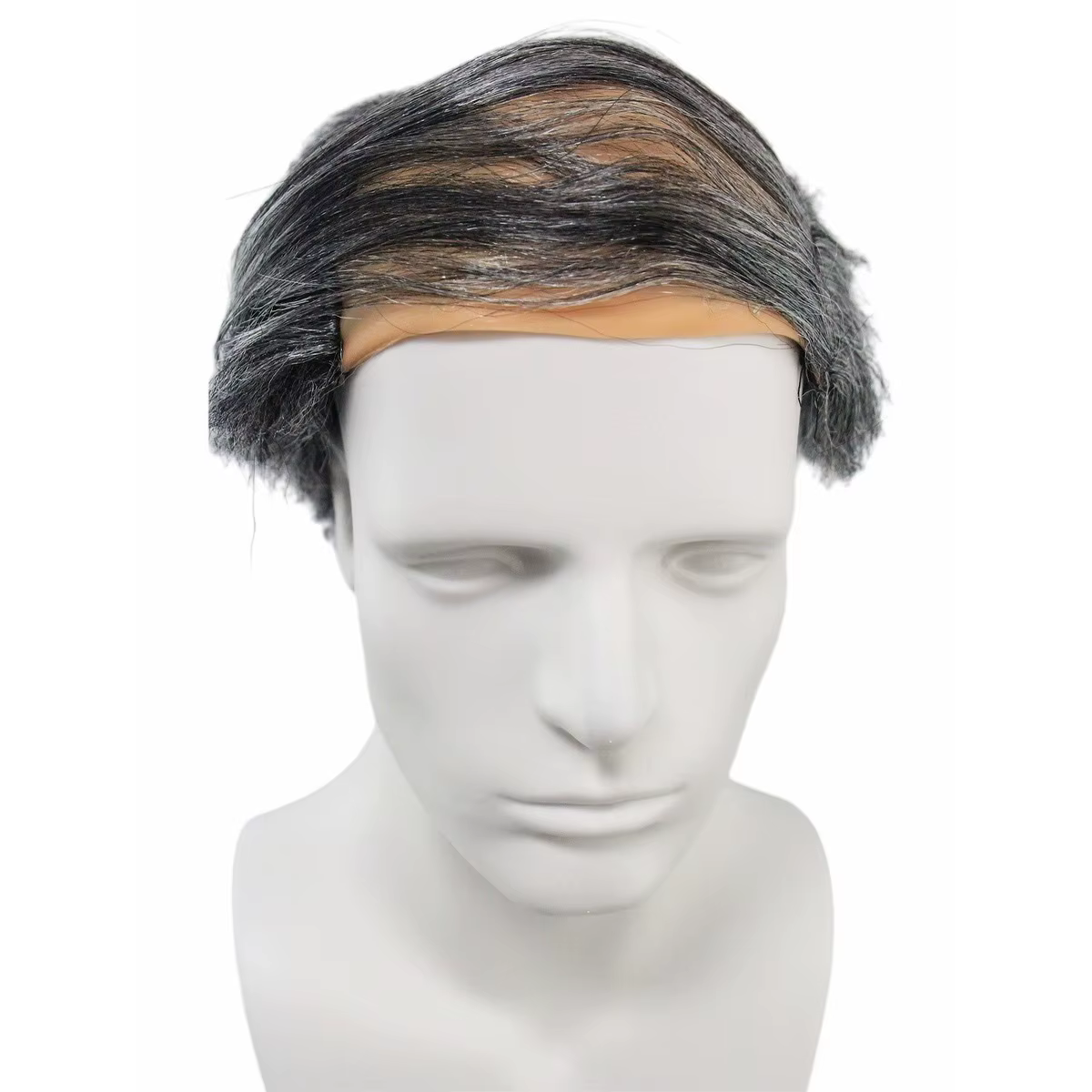 Perruque synthétique grise pour hommes âgés