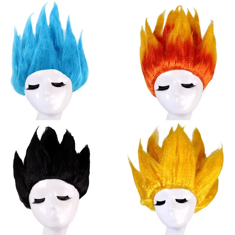 Perruque de Costume de Cosplay pour enfants-moelleux Style de tête Saiyan Lianhua de Dragon Ball Son Goku