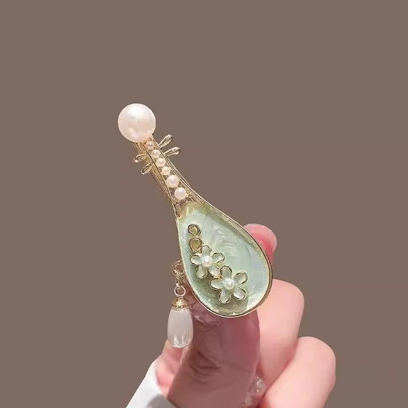 Pince à cheveux Pipa, nouvelle pince latérale de style chinois pour franges
