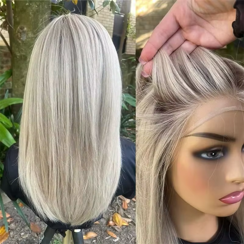 Perruques synthétiques à dentelle avec ligne de cheveux naturelle