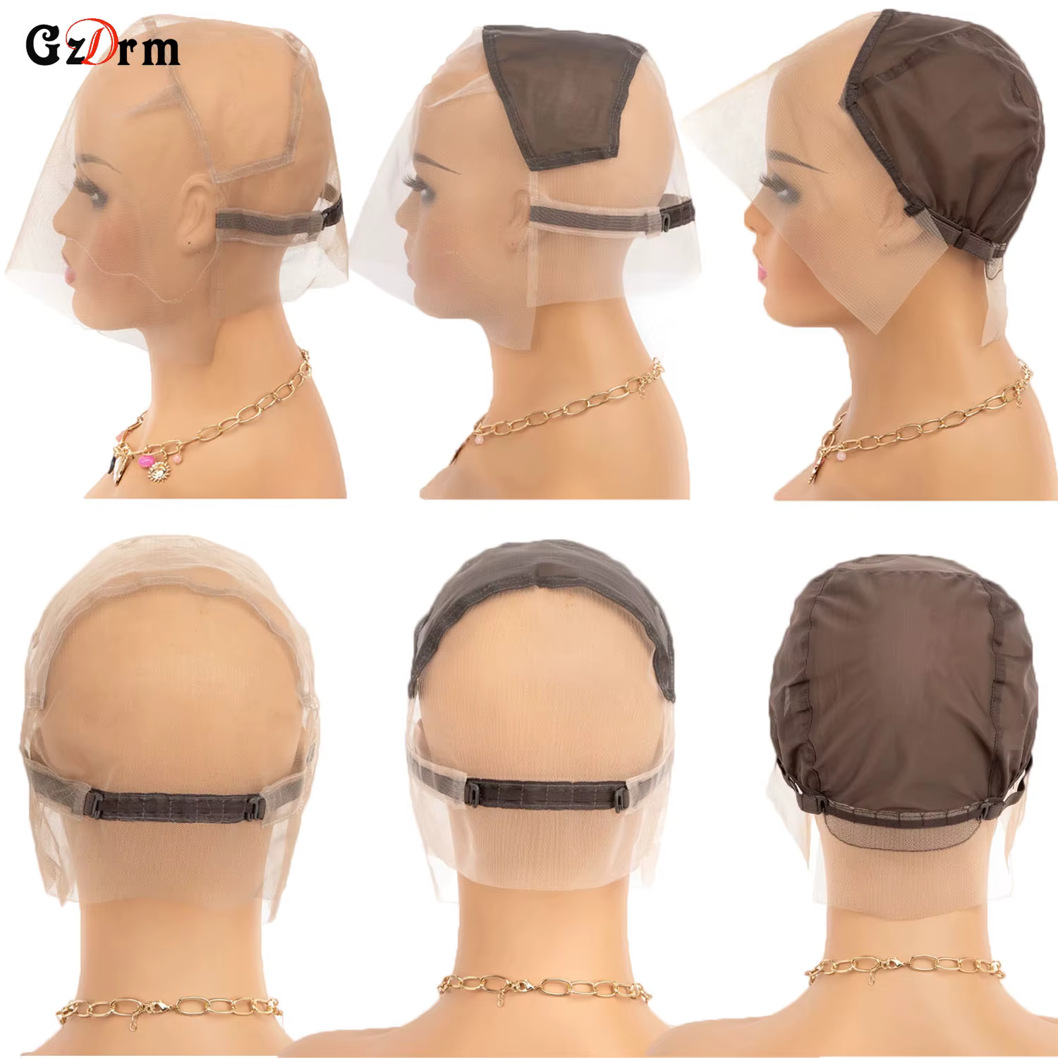 Bonnet de perruque Full Lace avec bretelles réglables