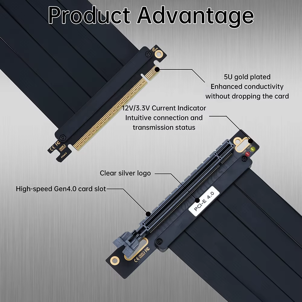 Câble Riser PCI-E 3.0 4.0 X16, 20CM, carte vidéo, blindé EMI, extension Flexible haute vitesse, PCI Express Gen 4, câble d'extension GPU