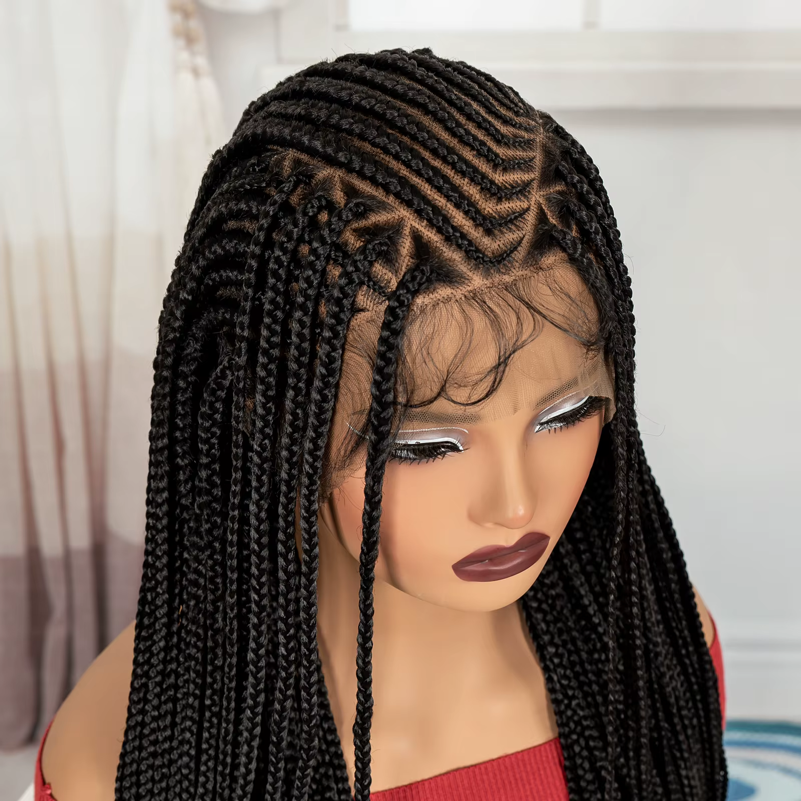 Perruques tressées en cornrows 36 pouces