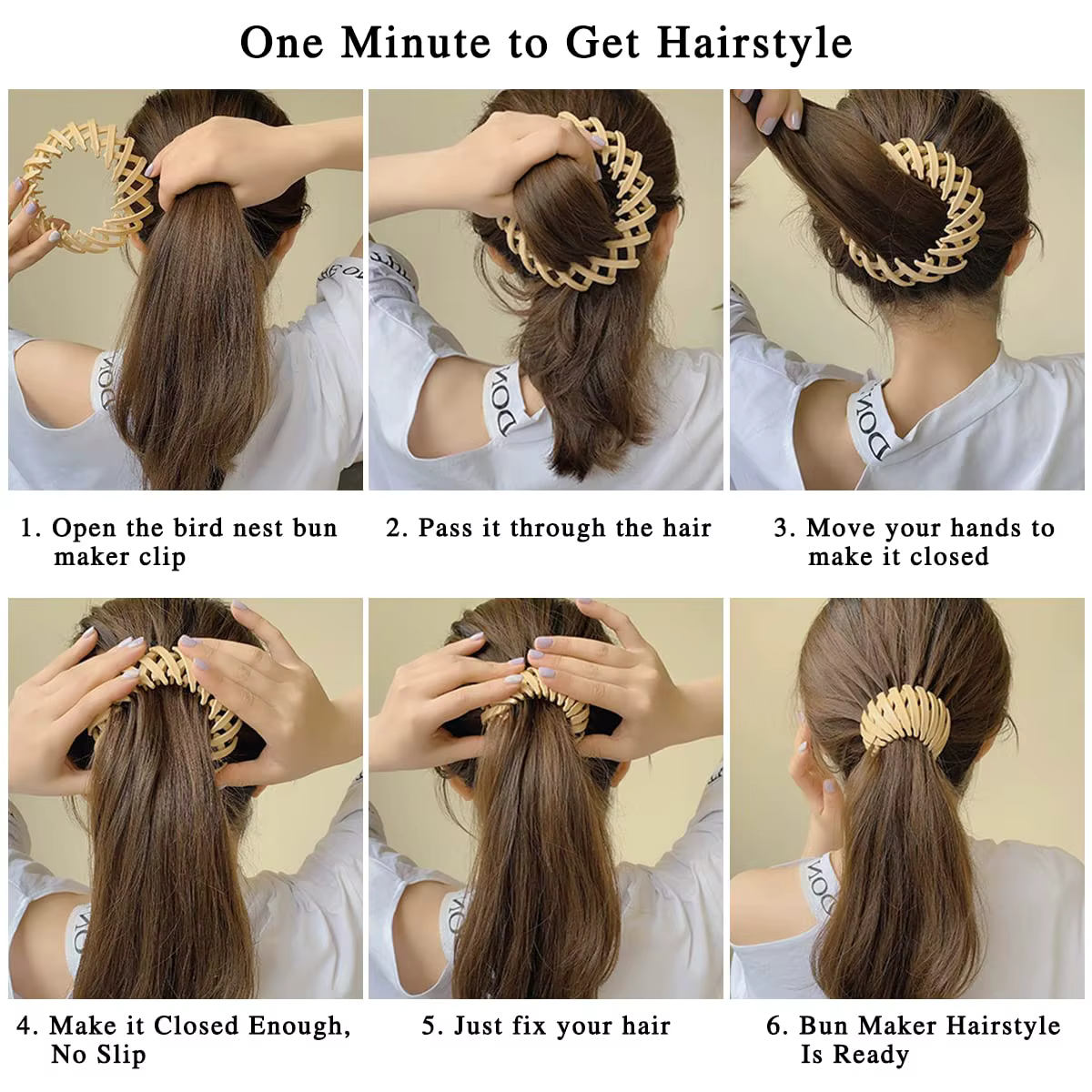 1/4/7 pièces Pinces à cheveux tendance en forme de nid d'oiseau pour femmes