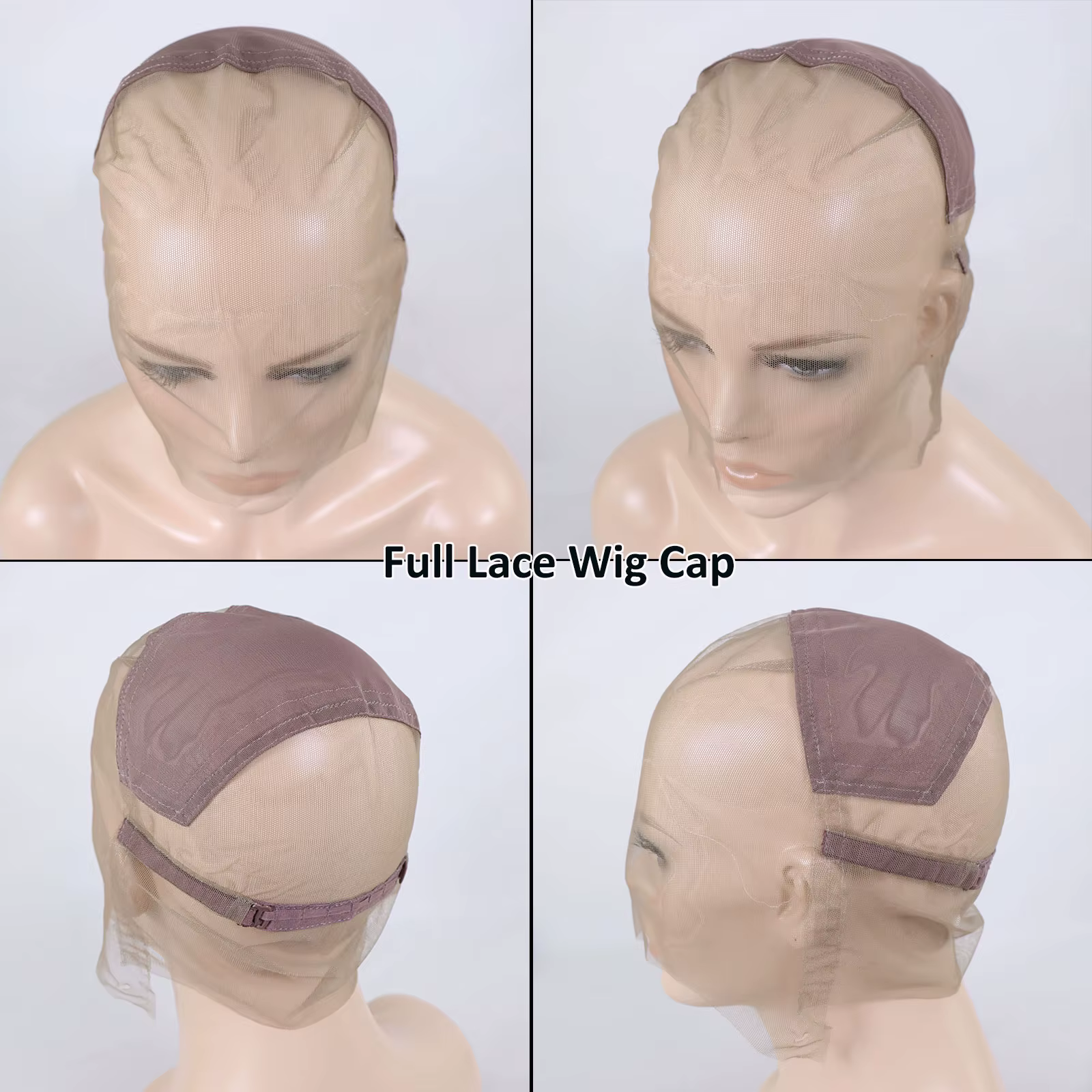 Bonnet de perruque Full Lace Transparent Suisse 360, Bonnets de perruque pour perruques exécutives, Filet de tissage en dentelle sans colle, Accessoires de casquette, 13x6
