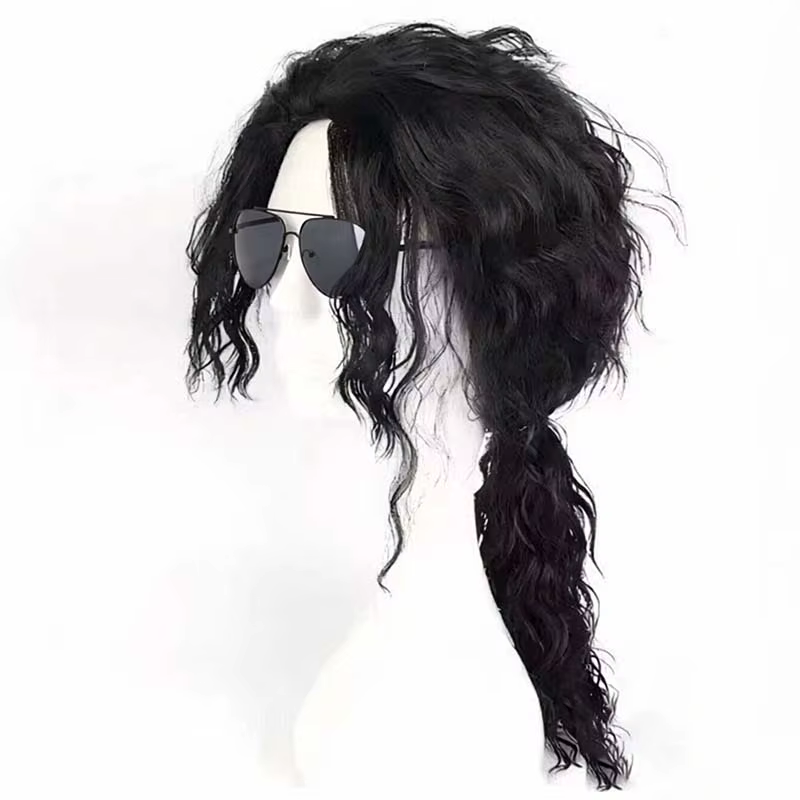 Perruque noire bouclée style Michael Jackson